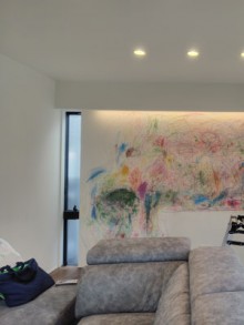 リビングにキッズスペースを兼ねた収納で遊び心を取り入れた快適空間　目黒区W様邸